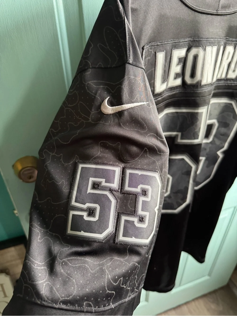 Team Apparel Men's #53 Black Colts-Inspired Football Jersey